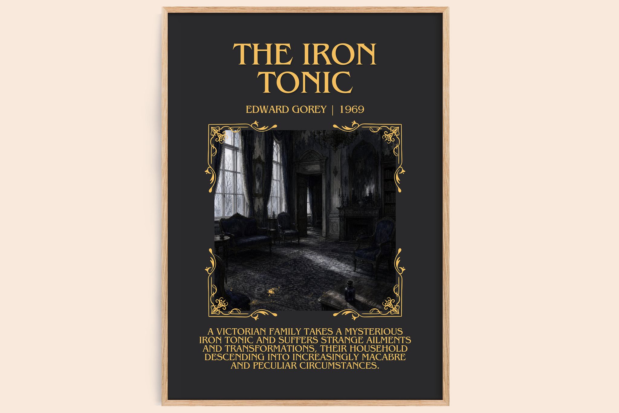 The Iron Tonic Minimalist Book Poster by Edward Gorey