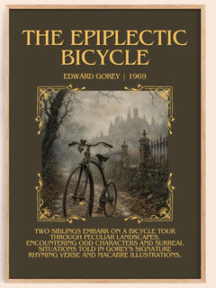 The Epiplectic Bicycle Minimalist Book Poster by Edward Gorey – book poster