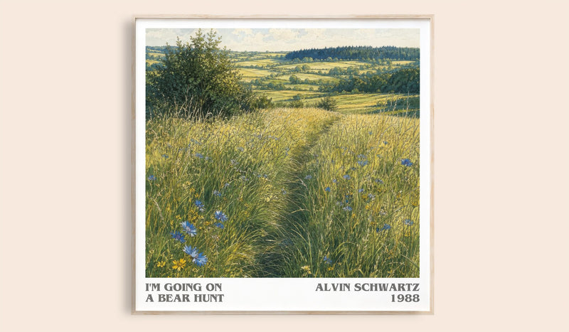 I'M Going On A Bear Hunt Literary Art Print by Alvin Schwartz (Square style)