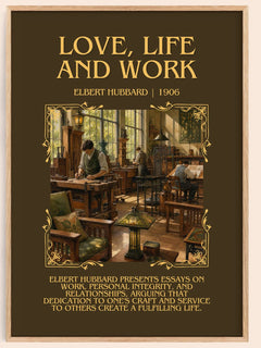 Love, Life And Work Minimalist Book Poster by Elbert Hubbard – image 1