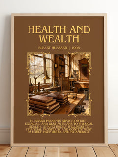Health And Wealth Minimalist Book Poster by Elbert Hubbard – image 2