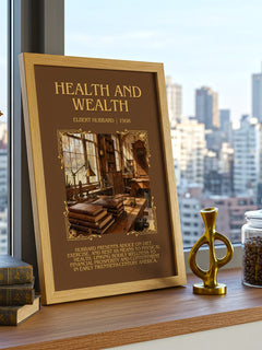Health And Wealth Minimalist Book Poster by Elbert Hubbard – image 3
