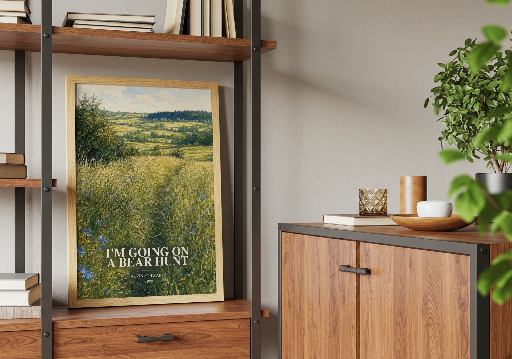 I'M Going On A Bear Hunt book watercolour illustration paper finish options – matte satin gloss