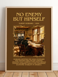 No Enemy But Himself Minimalist Book Poster by Elbert Hubbard – image 2