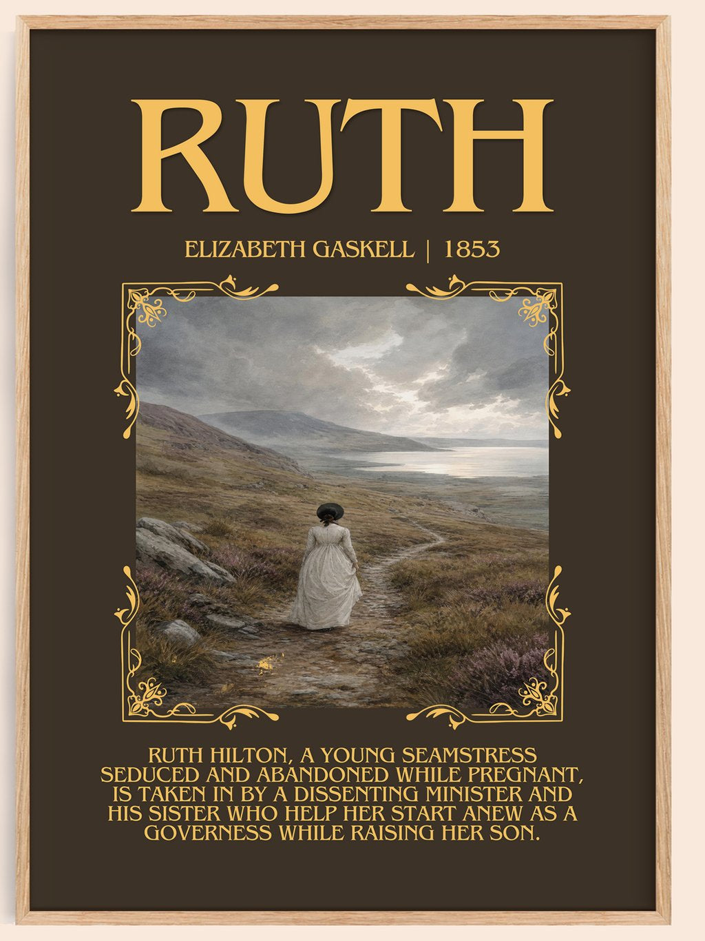 Ruth Minimalist Book Poster by Elizabeth Gaskell – book poster