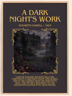 A Dark Night'S Work Minimalist Book Poster by Elizabeth Gaskell – image 1