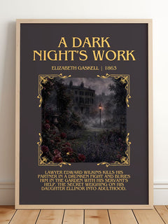 A Dark Night'S Work Minimalist Book Poster by Elizabeth Gaskell – image 2