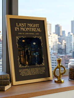 Last Night In Montreal Minimalist Book Poster by Emily St. John Mandel – image 3