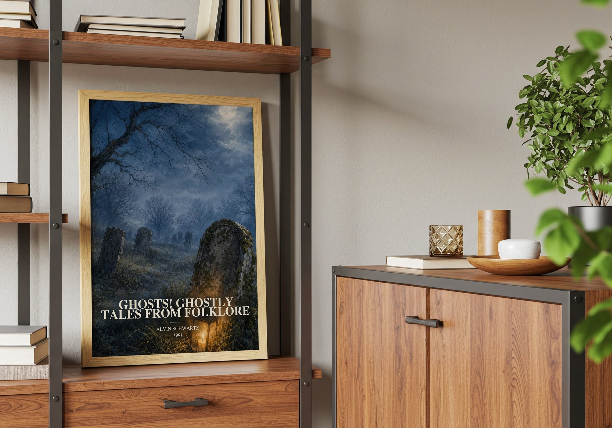Ghosts! Ghostly Tales From Folklore book watercolour illustration paper finish options – matte satin gloss