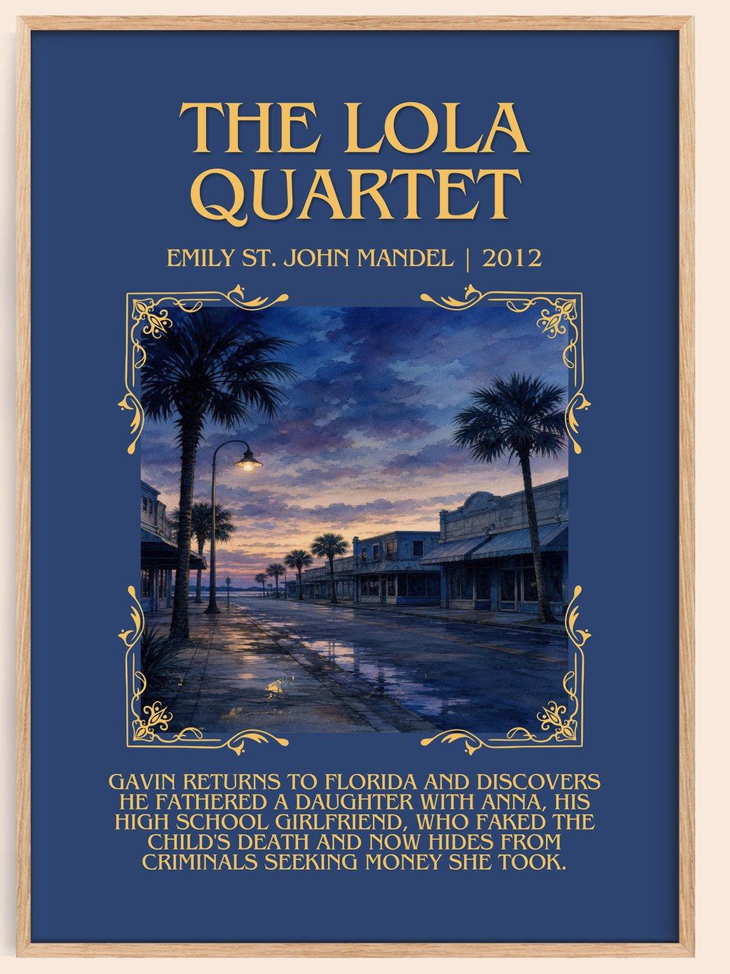 The Lola Quartet Minimalist Book Poster by Emily St. John Mandel – book poster