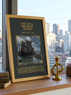 Five On A Treasure Island Minimalist Book Poster by Enid Blyton – image 3