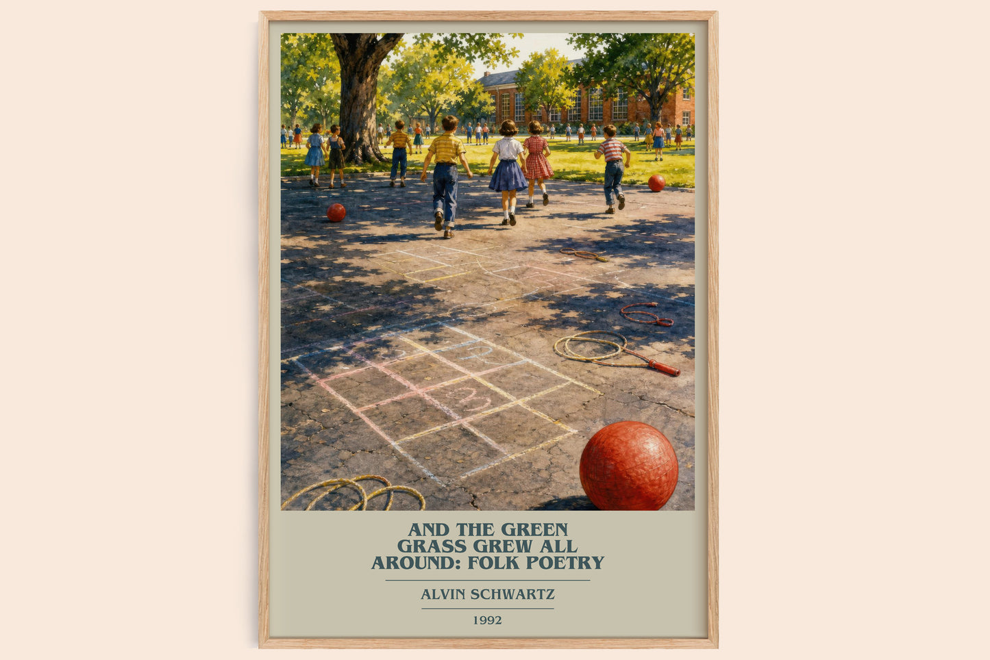 And The Green Grass Grew All Around: Folk Poetry Book Cover Poster –