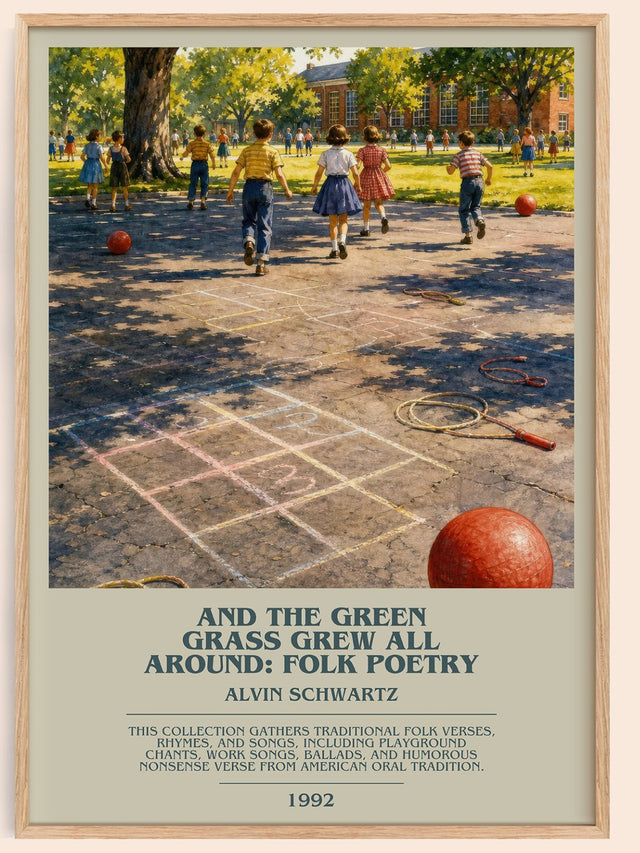 And The Green Grass Grew All Around: Folk Poetry Bookish Wall Art –