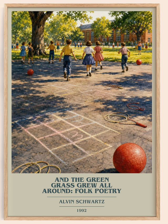 And The Green Grass Grew All Around: Folk Poetry Book Cover Poster –