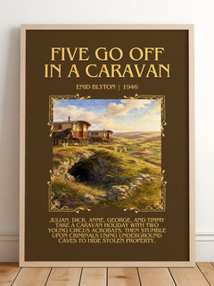 Five Go Off In A Caravan Minimalist Book Poster by Enid Blyton – image 2
