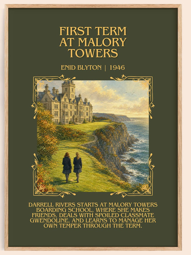 First Term At Malory Towers Minimalist Book Poster by Enid Blyton