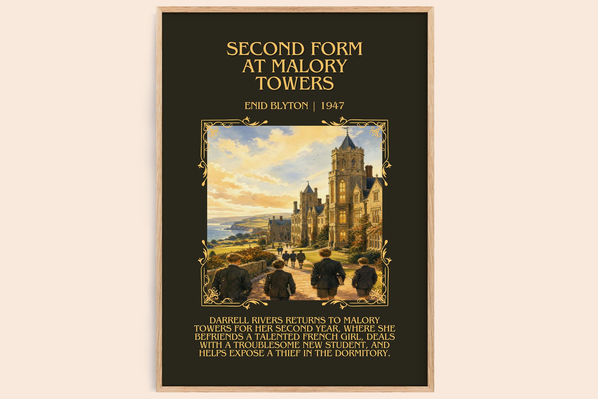 Second Form At Malory Towers Minimalist Book Poster by Enid Blyton