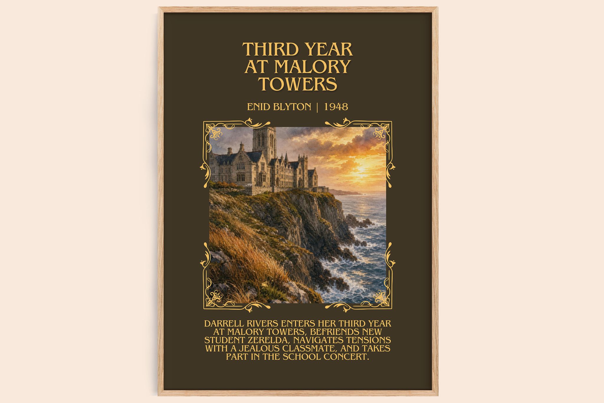 Third Year At Malory Towers Minimalist Book Poster by Enid Blyton