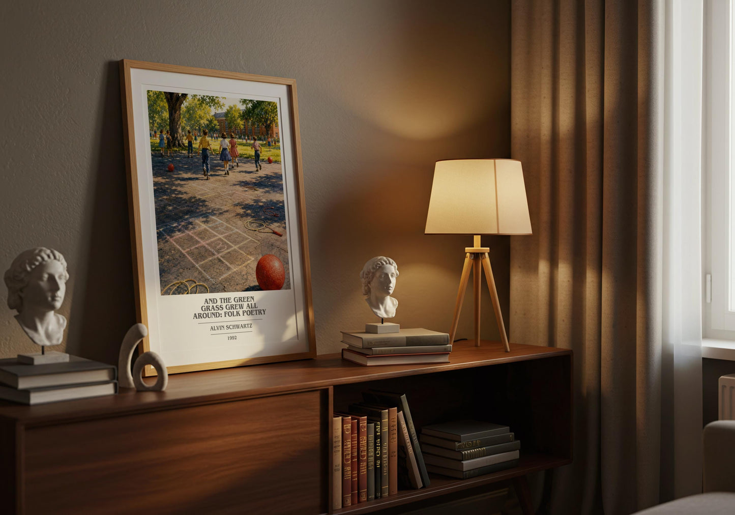 And The Green Grass Grew All Around: Folk Poetry Book Cover Poster –