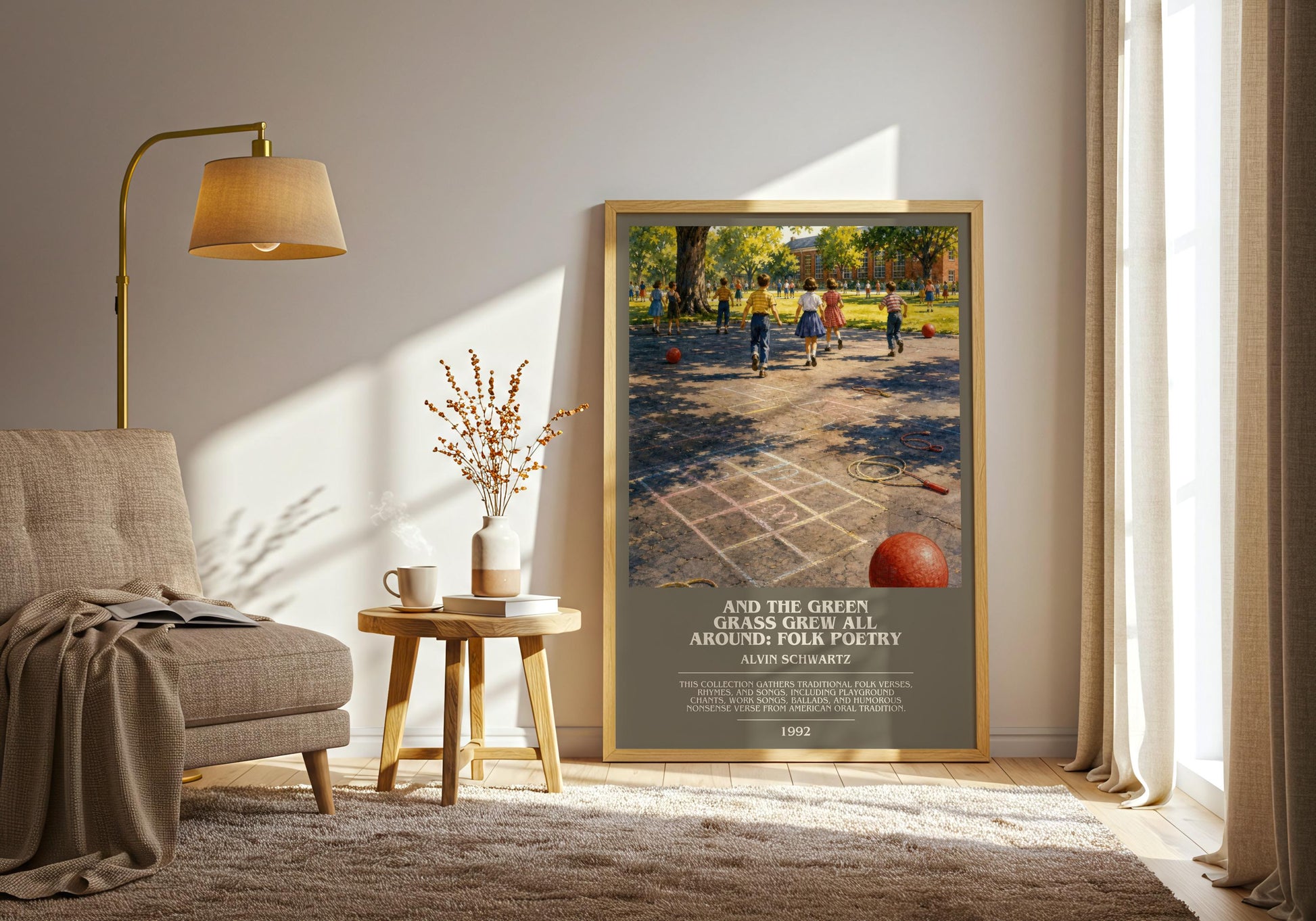 And The Green Grass Grew All Around: Folk Poetry Bookish Wall Art –