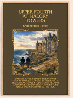 Upper Fourth At Malory Towers Minimalist Book Poster by Enid Blyton – image 1