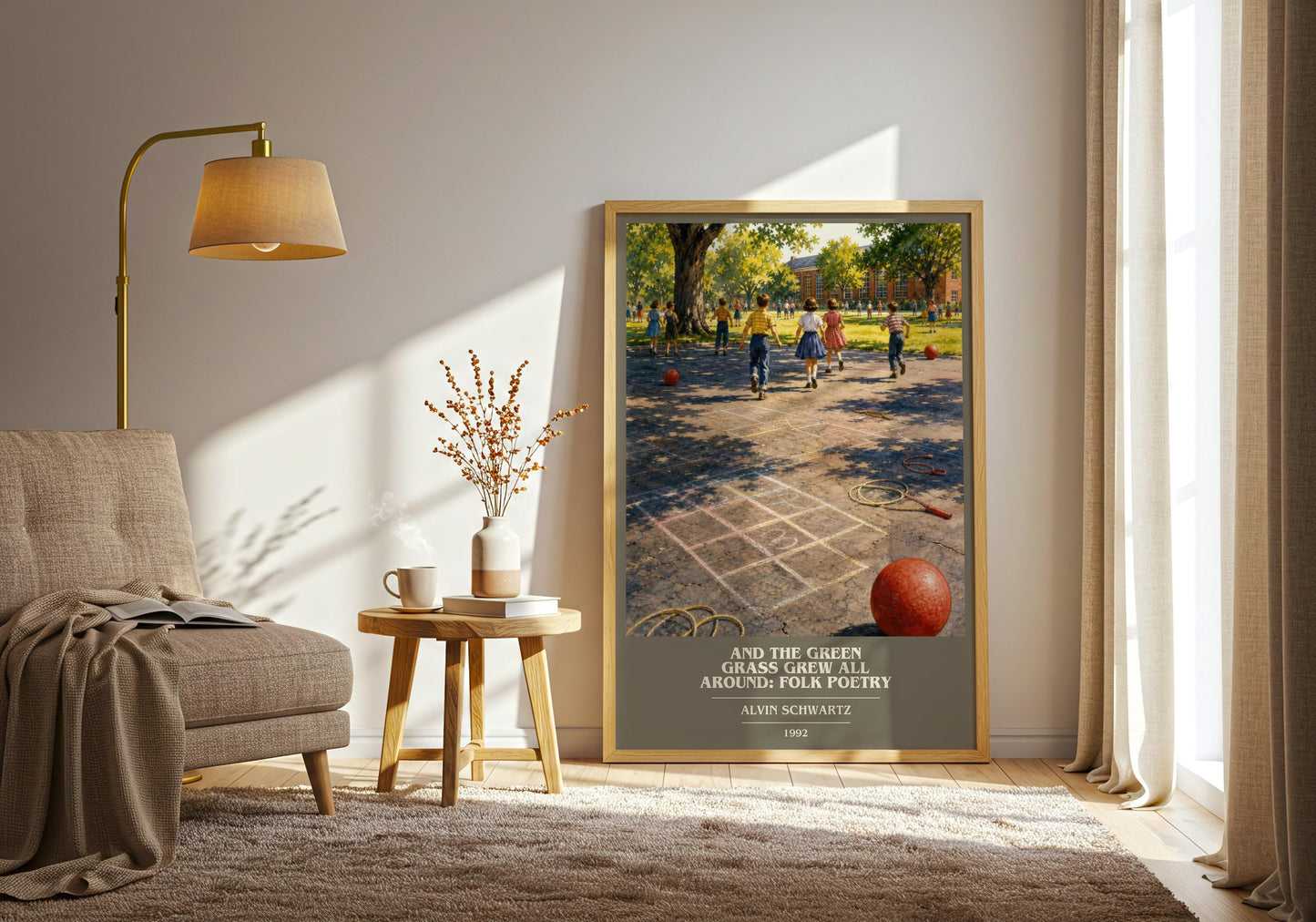And The Green Grass Grew All Around: Folk Poetry Book Cover Poster –