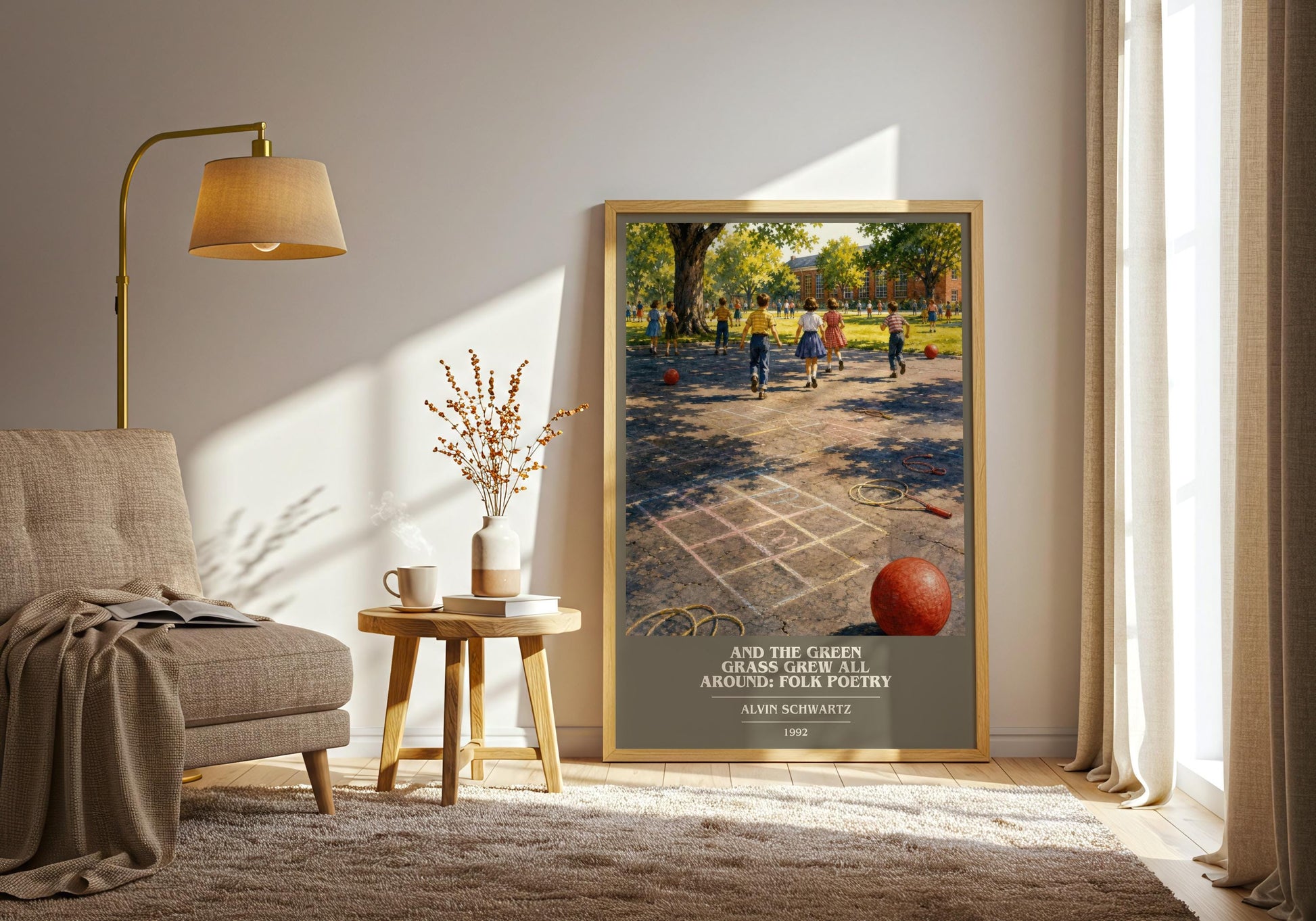 And The Green Grass Grew All Around: Folk Poetry Book Cover Poster –