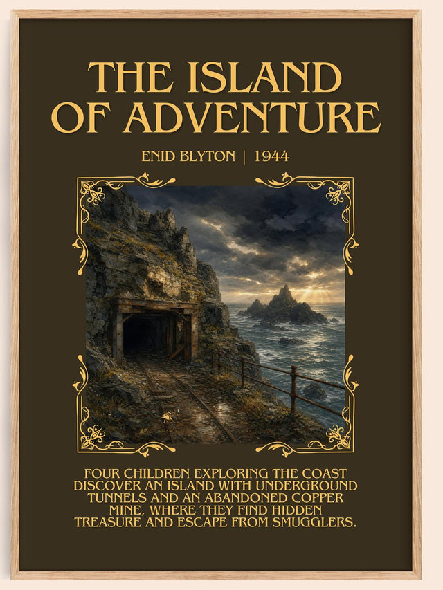 The Island Of Adventure Minimalist Book Poster by Enid Blyton