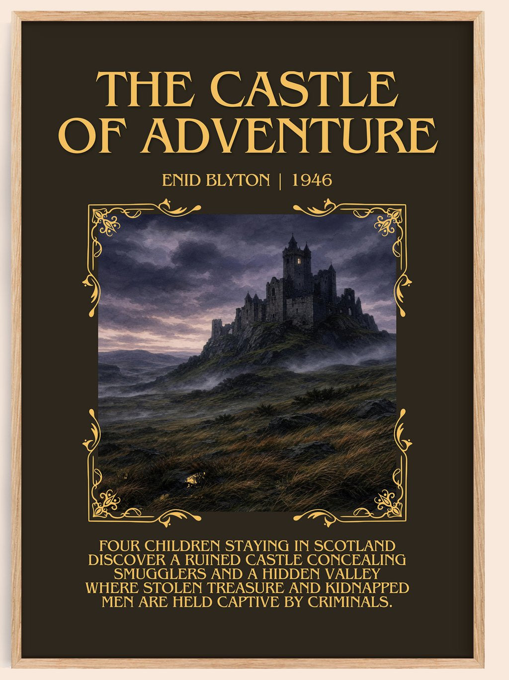 The Castle Of Adventure Minimalist Book Poster by Enid Blyton – book poster