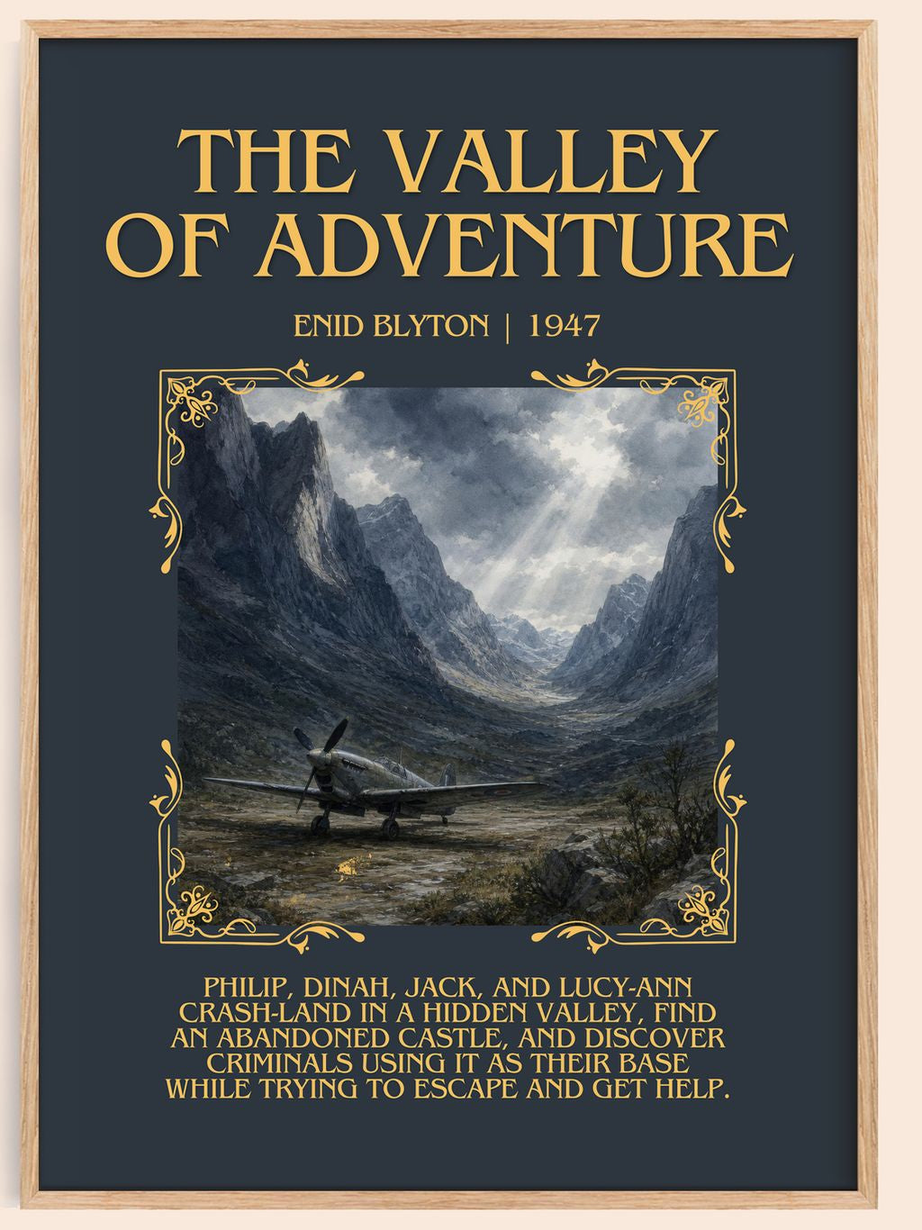 The Valley Of Adventure Minimalist Book Poster by Enid Blyton – book poster