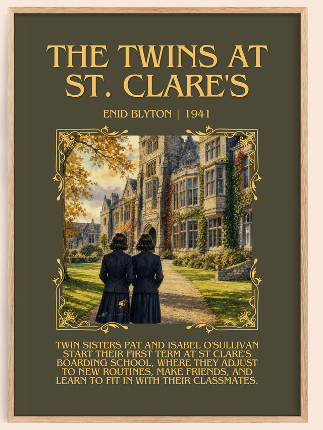 The Twins At St. Clare'S Minimalist Book Poster by Enid Blyton