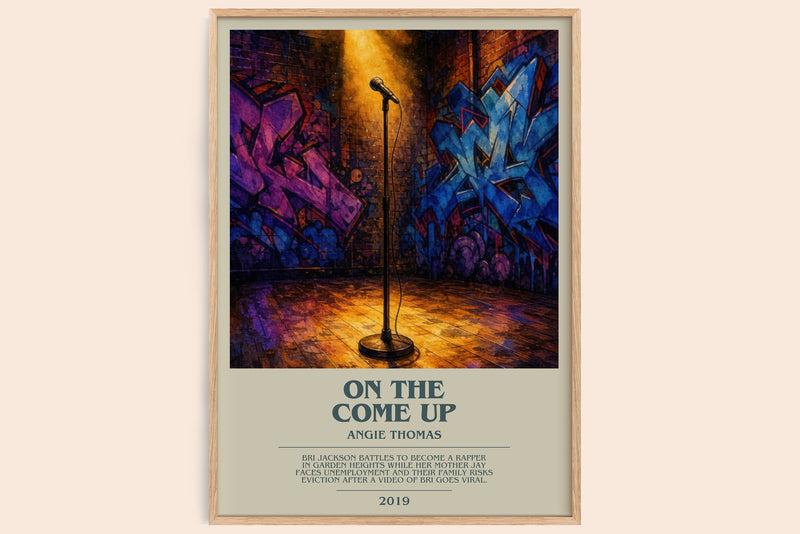 On The Come Up bookish book poster by Angie Thomas – framed literary art print