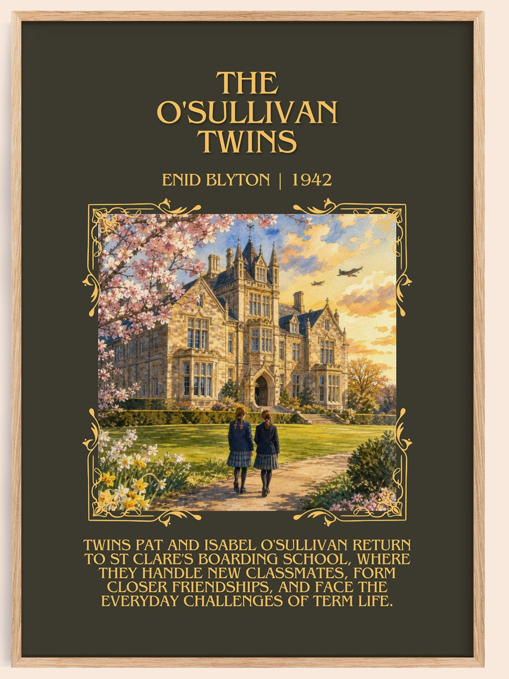 The O'Sullivan Twins Minimalist Book Poster by Enid Blyton – book poster