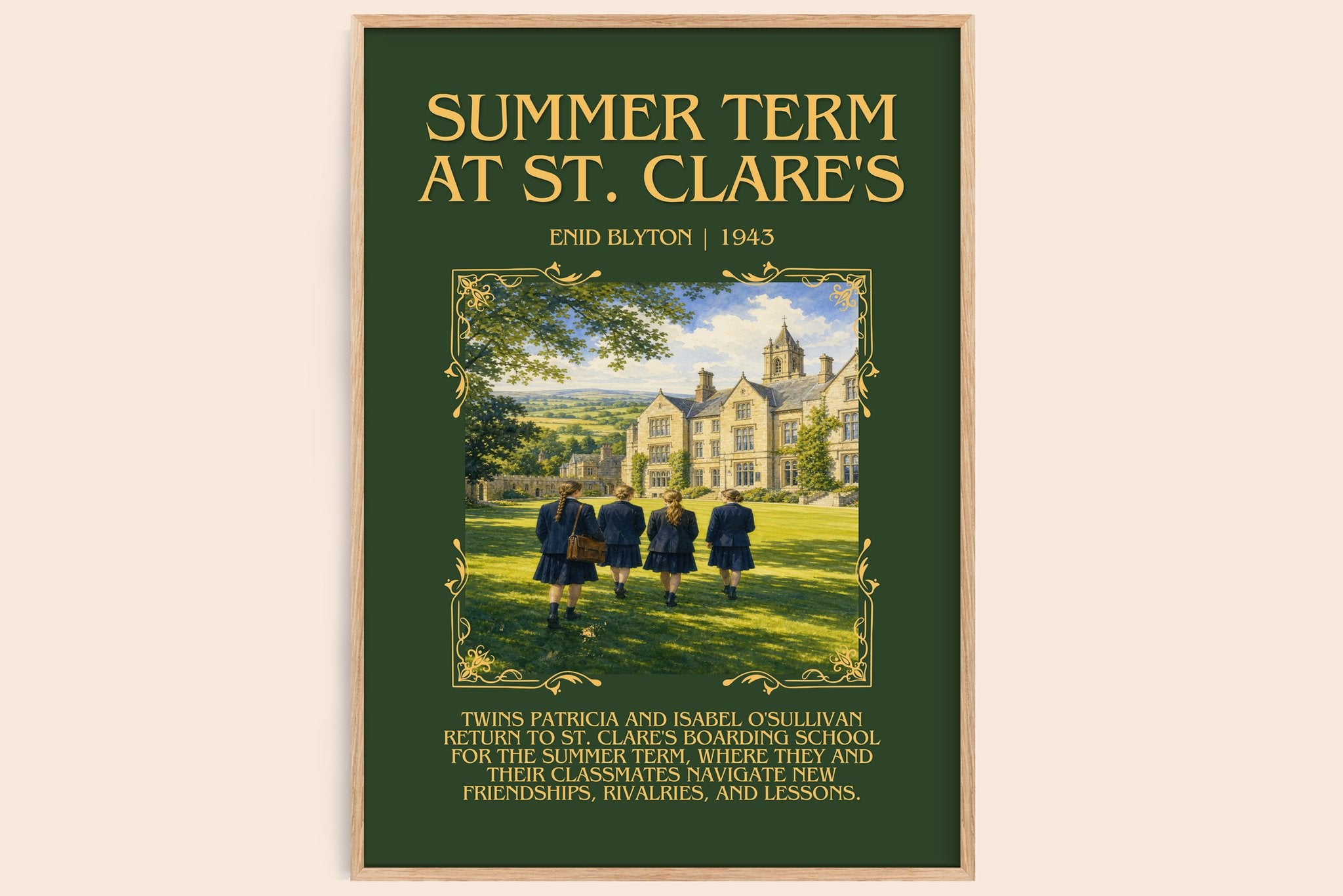 Summer Term At St. Clare's Minimalist Book Poster by Enid Blyton