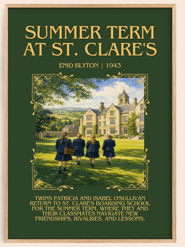 Summer Term At St. Clare'S Minimalist Book Poster by Enid Blyton