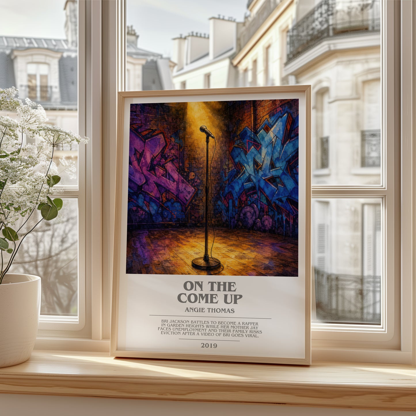 On The Come Up bookish poster colour and style options – Angie Thomas book art