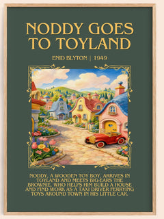 Noddy Goes To Toyland Minimalist Book Poster by Enid Blyton – image 1