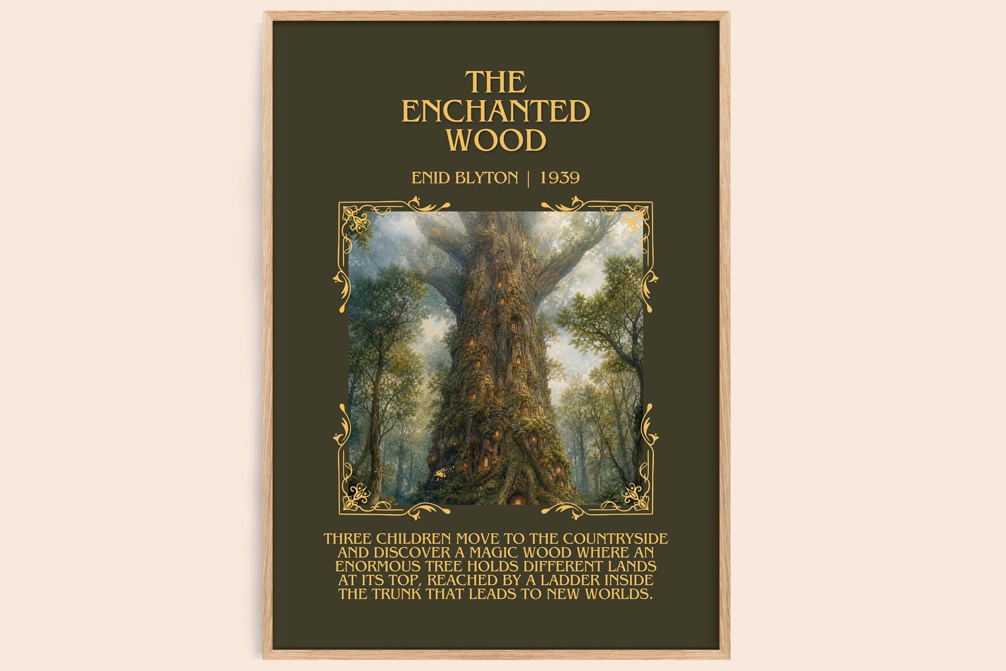 The Enchanted Wood Minimalist Book Poster by Enid Blyton