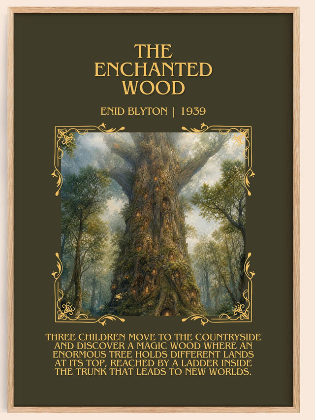 The Enchanted Wood Minimalist Book Poster by Enid Blyton