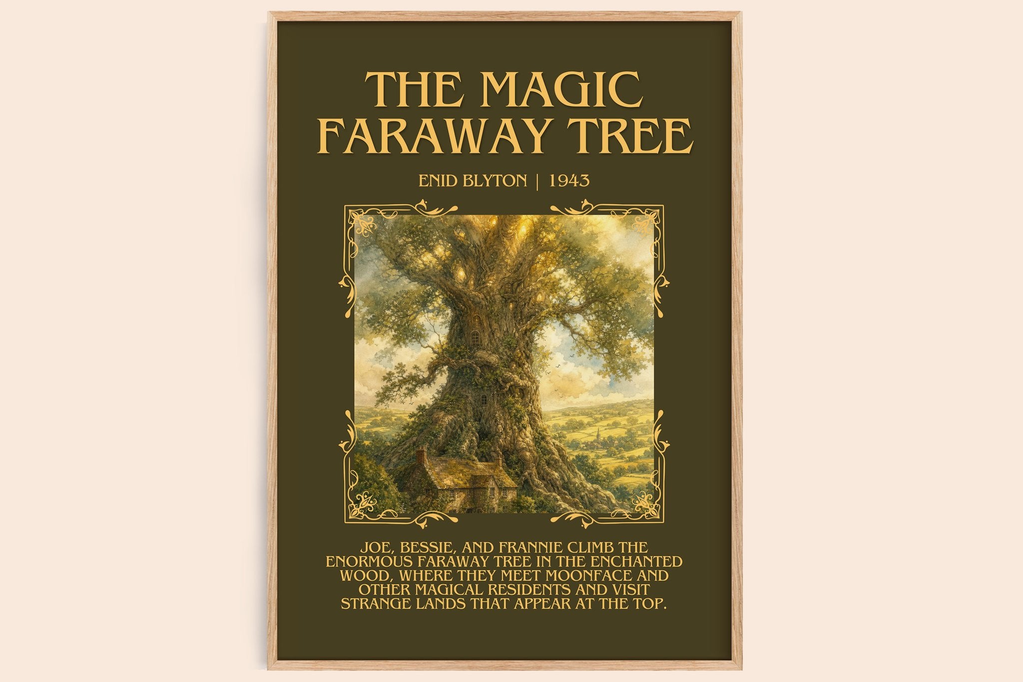 The Magic Faraway Tree Minimalist Book Poster by Enid Blyton