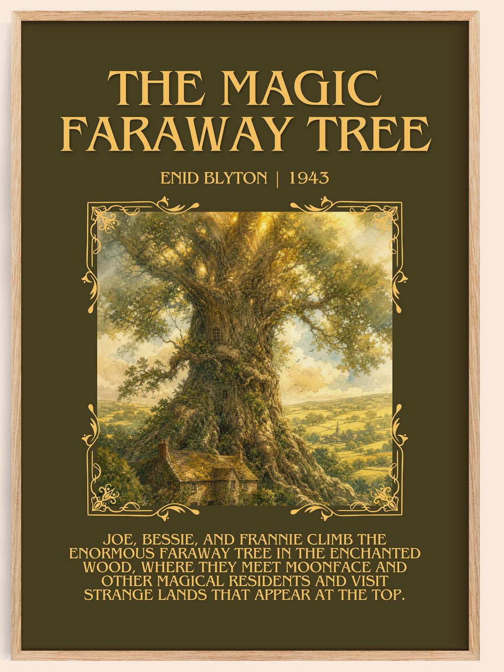 The Magic Faraway Tree Minimalist Book Poster by Enid Blyton – book poster