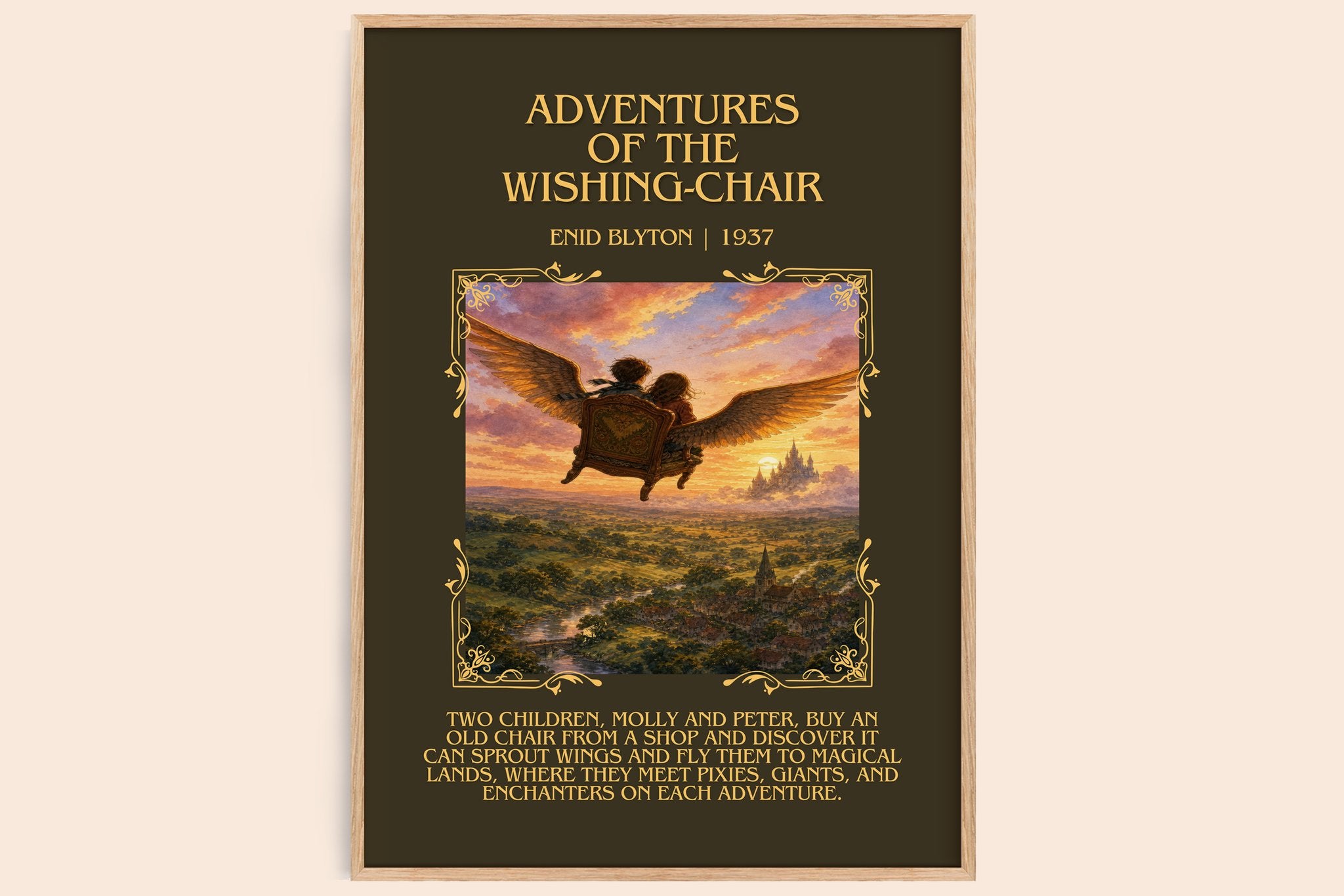 Adventures Of The Wishing-Chair Minimalist Book Poster by Enid Blyton