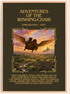 Adventures Of The Wishing-Chair Minimalist Book Poster by Enid Blyton – image 1