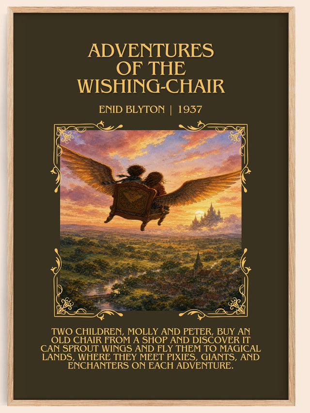 Adventures Of The Wishing-Chair Minimalist Book Poster by Enid Blyton