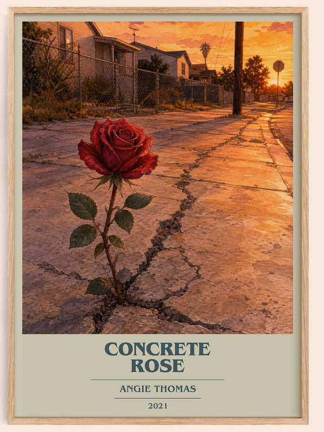 Concrete Rose Book Cover Poster by Angie Thomas