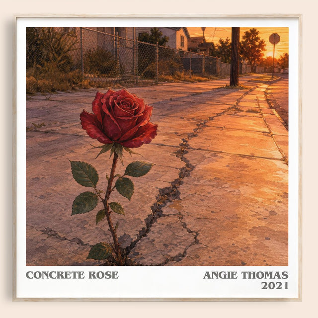 Concrete Rose Literary Art Print by Angie Thomas