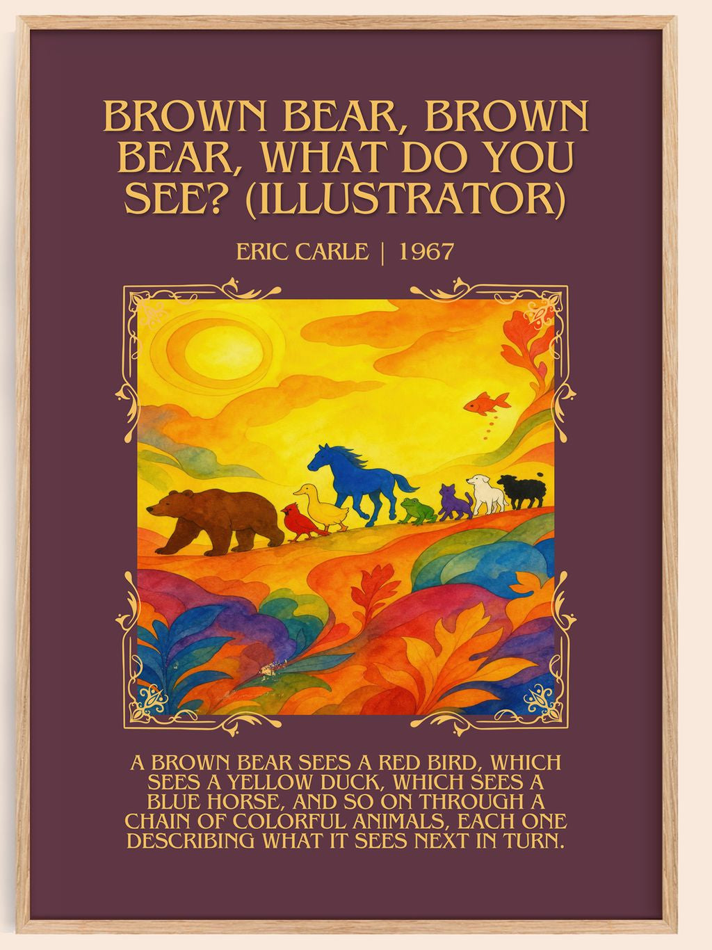 Brown Bear, Brown Bear, What Do You See? (Illustrator) Minimalist – book poster