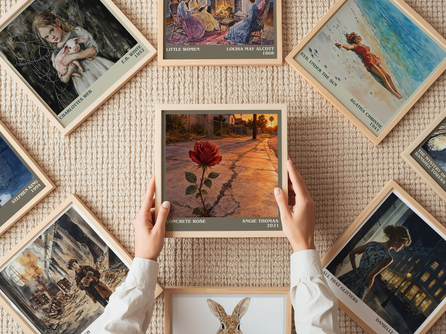 Concrete Rose literary book poster framed on wall – young adult wall art