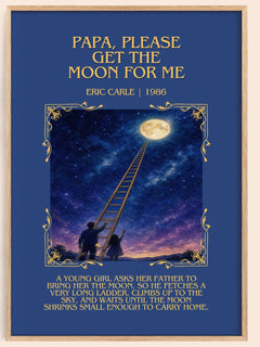 Papa, Please Get The Moon For Me Minimalist Book Poster by Eric Carle – image 1