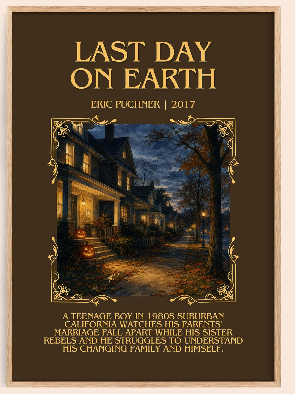 Last Day On Earth Minimalist Book Poster by Eric Puchner – book poster